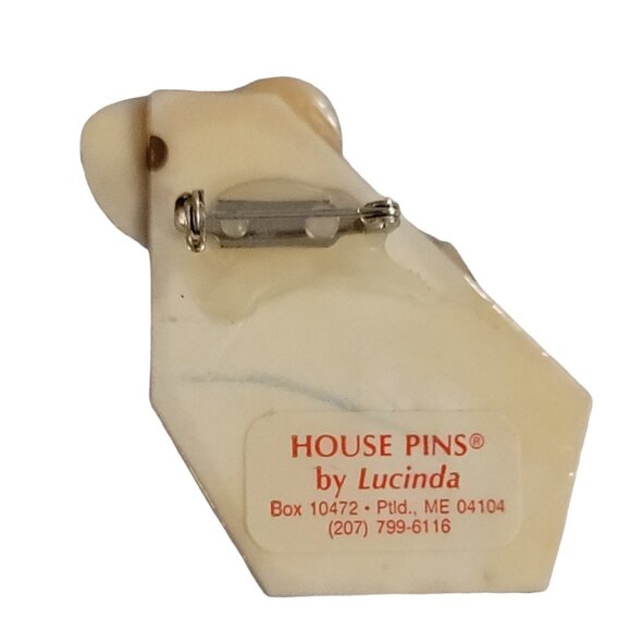 Lucinda Blue Green House Pin K513 - Picture 3 of 7